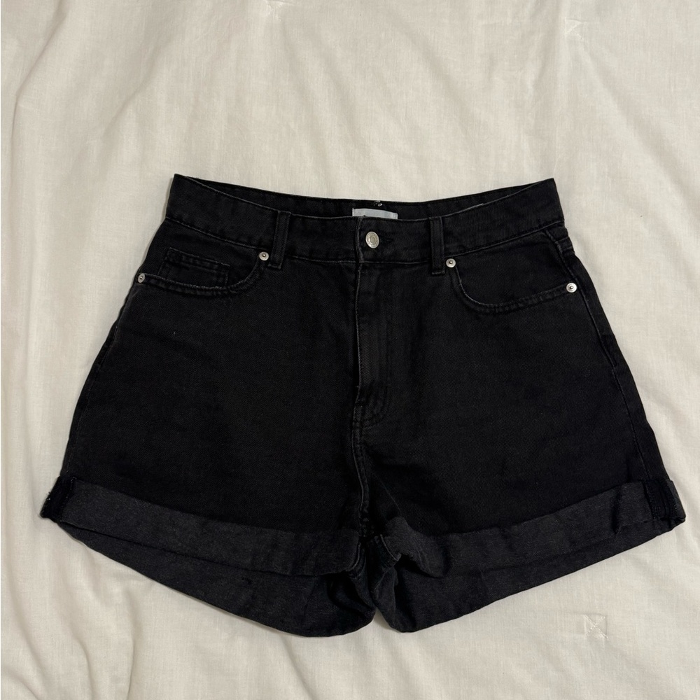 H&M Black Denim Shorts